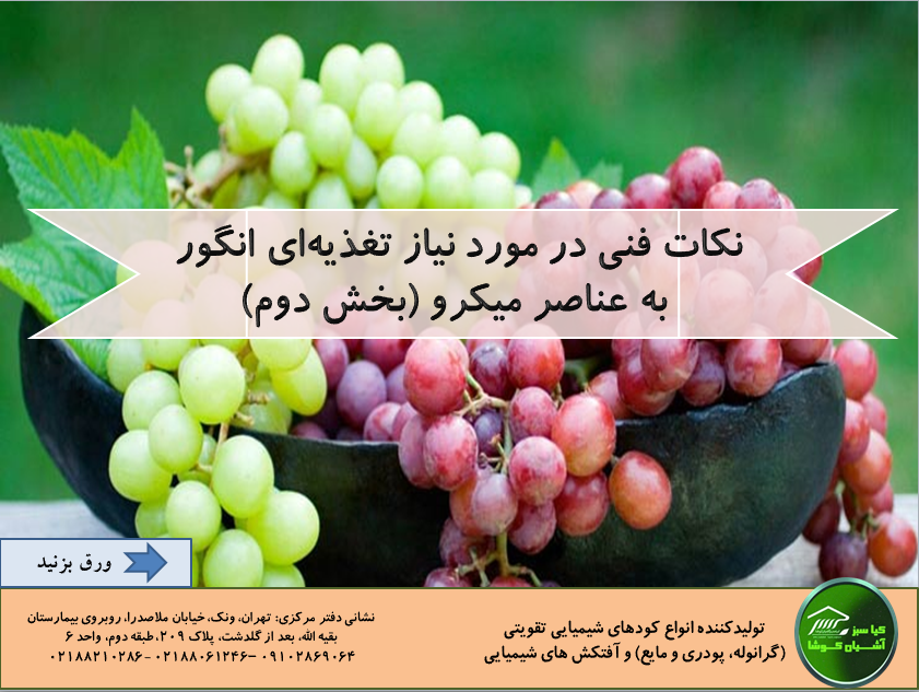 The need of grape for microelements